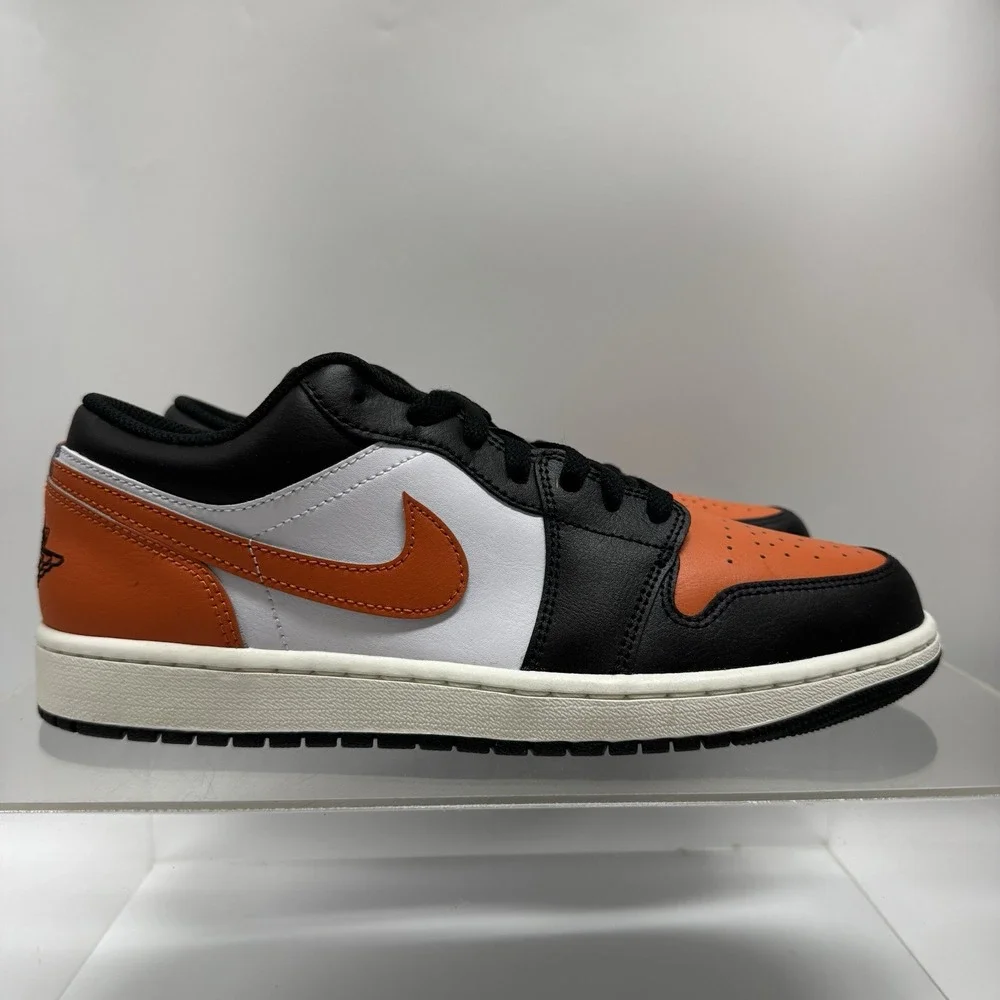 NEW Air Jordan 1 Low Shattered Backboard Black Orange 553558-081 Men's Size 10